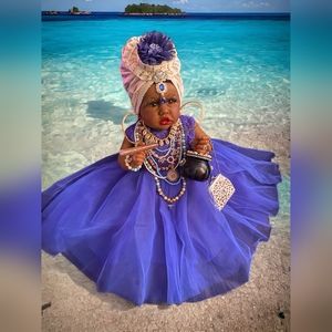 ⚠️SOLD...23-inch realistic silicone and vinyl doll, spiritual, Yoruba Religion.